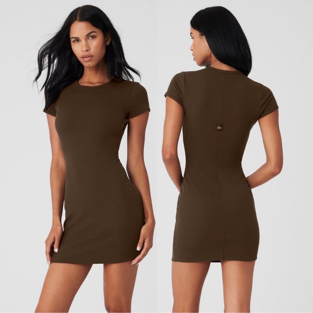 ALO Yoga Brown Mini Dress